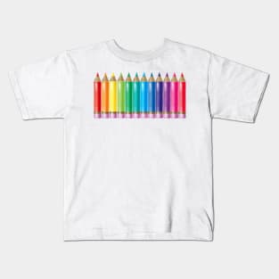 Rainbow Pencil Collection Kids T-Shirt